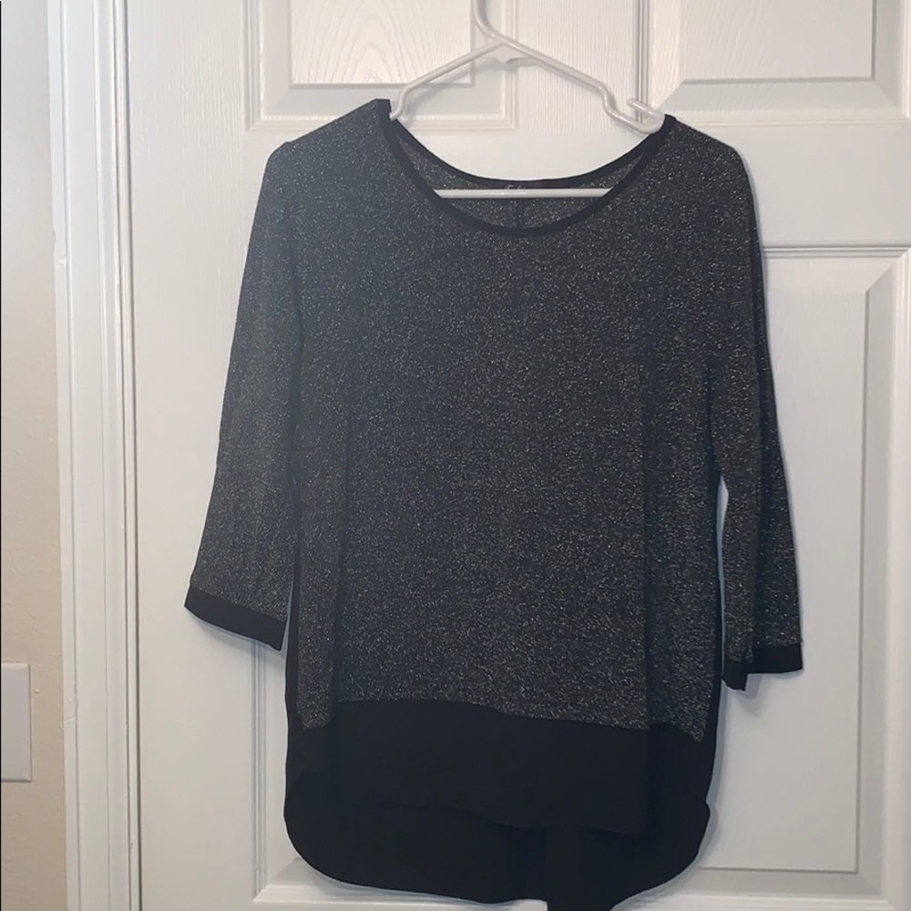 Sparkly black and silver top